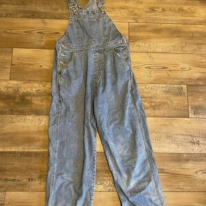 Source Unknown Light Blue Denim Overalls